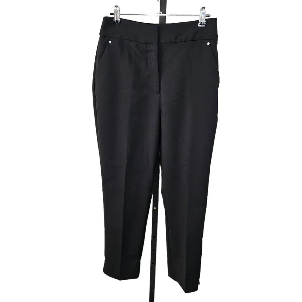 H&M Womens High Waisted Black Trousers Size  6